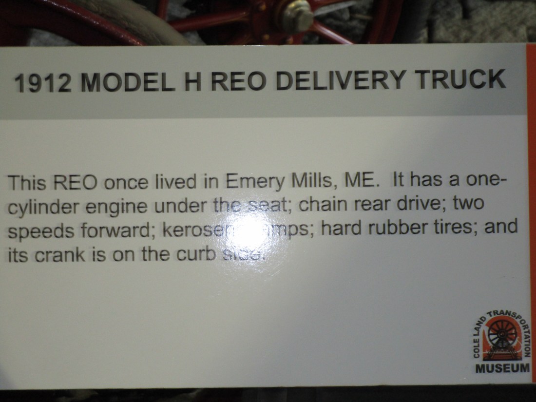 1913 model h reo truck