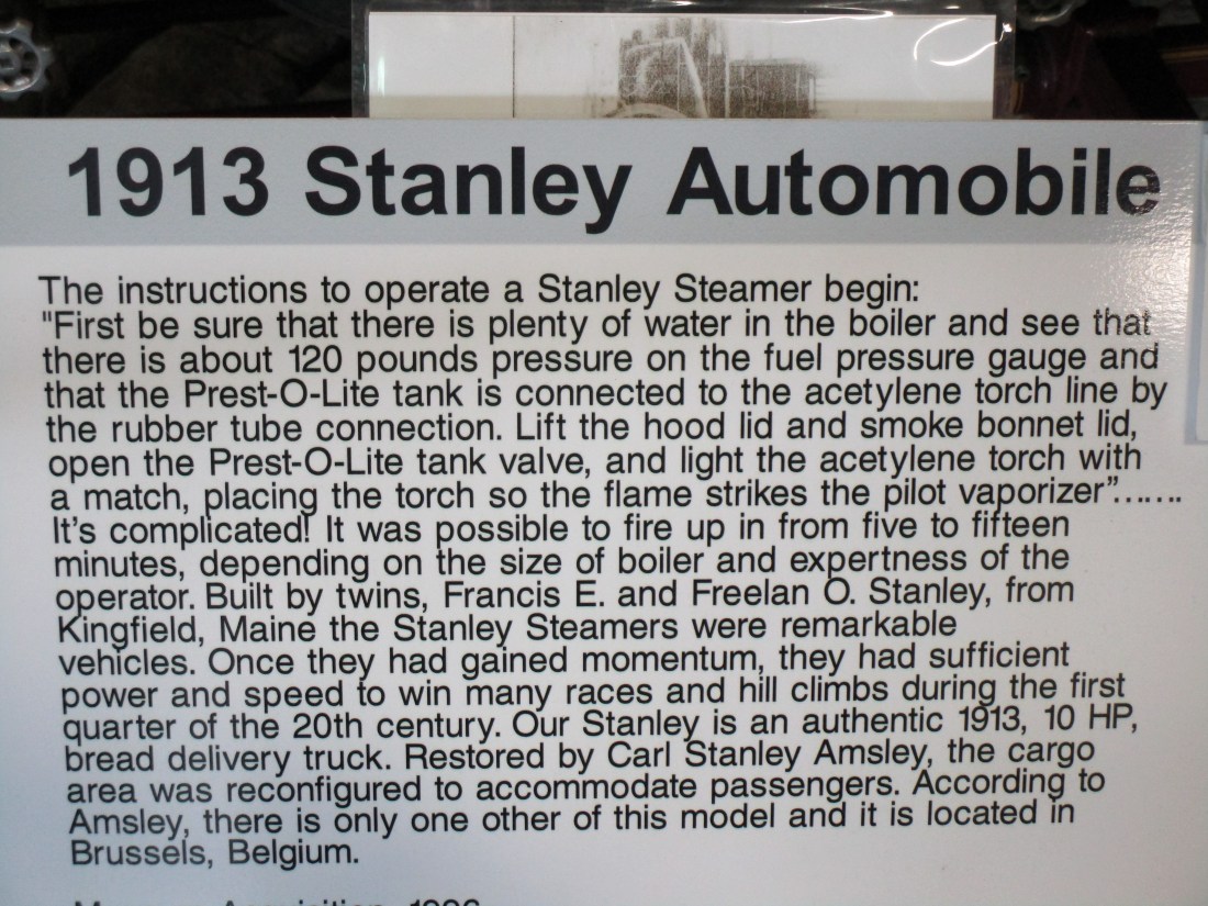 1913 Stanley explained