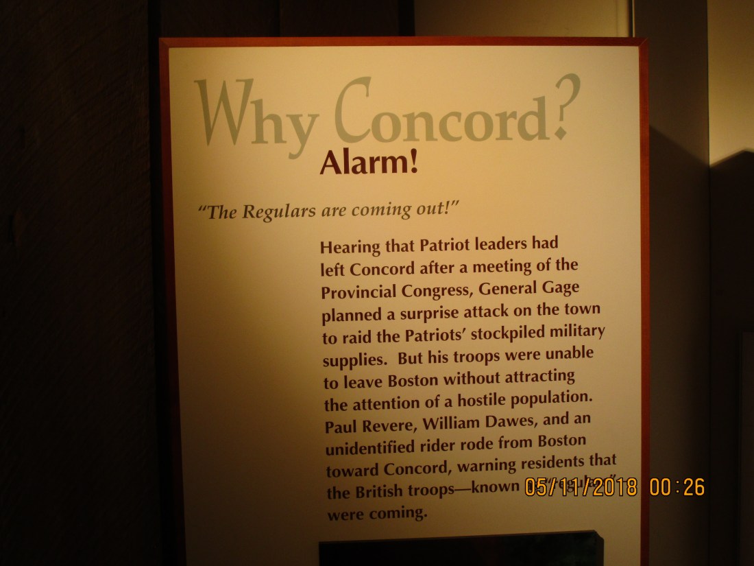 Alarm british could not sneak out of Boston