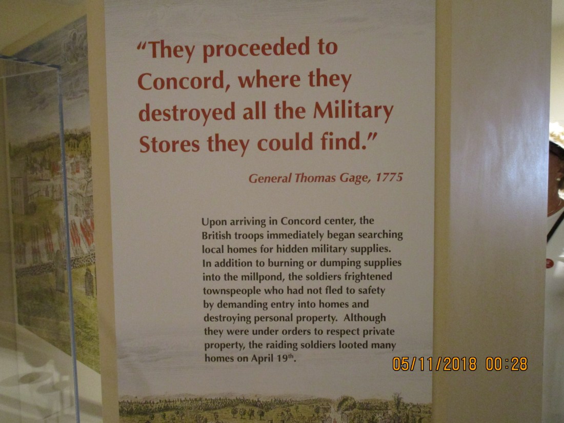 British reach Concord and begin to destroy