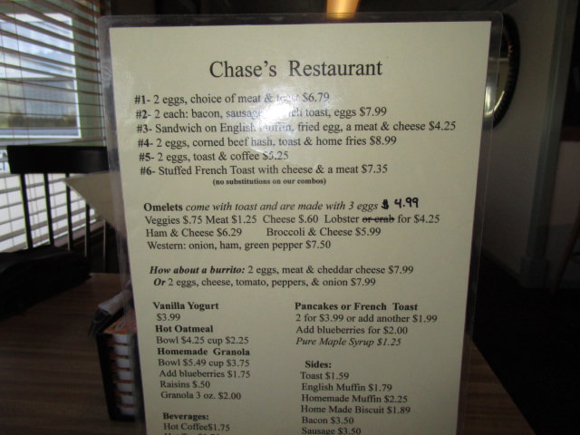 chase rest menu