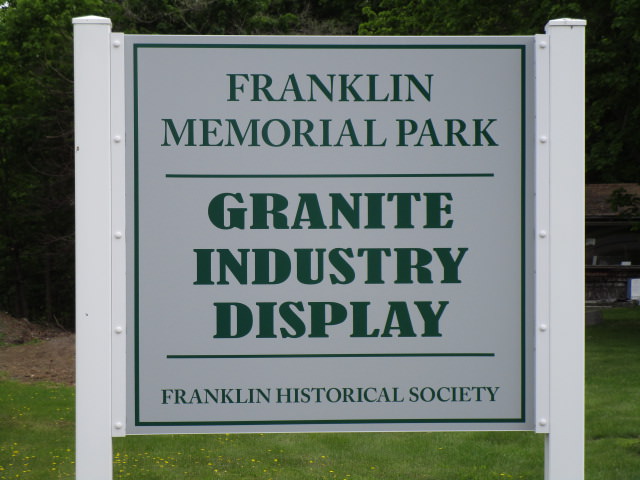 Franklin granite display sign