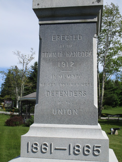 Hancock Memorial Civil War Close Up