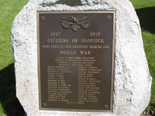 Hancock World War 1