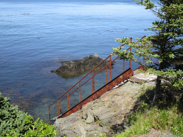 harbor head light station stairs on one side