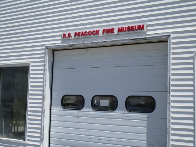 Lubec inside outside sign for fire museum