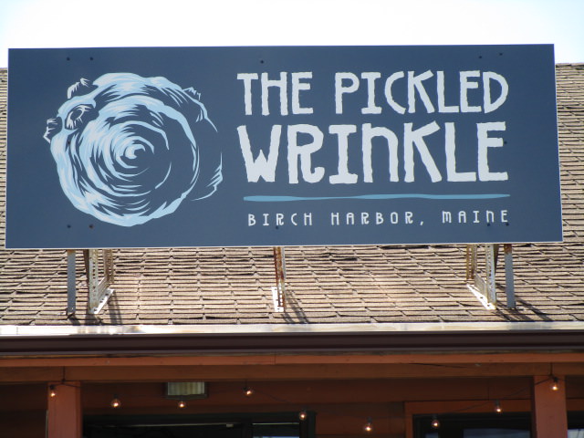 pickled wrinkles entrance sign