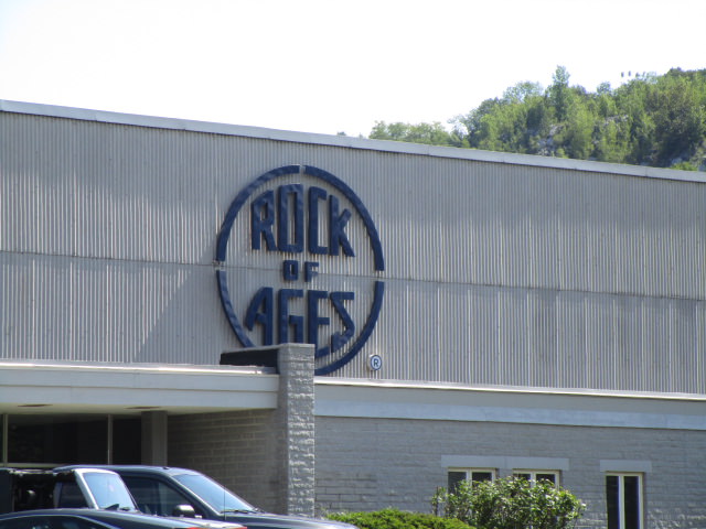 Rock of Ages front of building logo