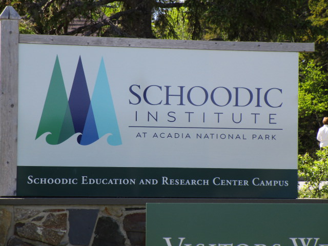 schoodic institute entrance sign