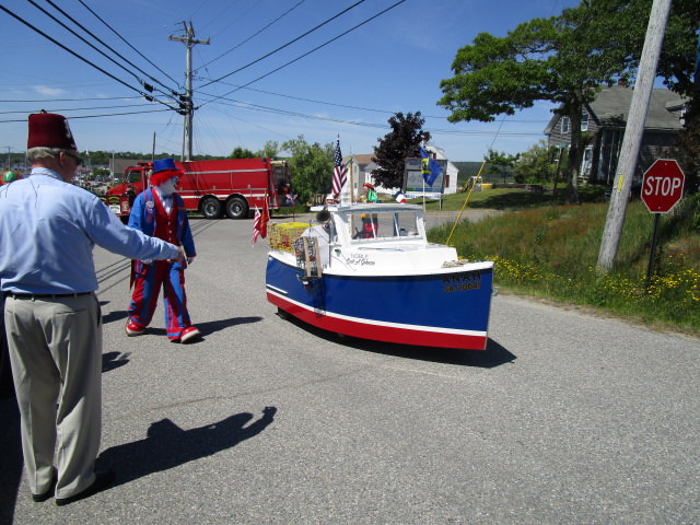 Shriners Parade fishing boat