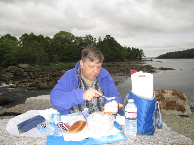 surry barb making lunch rock table