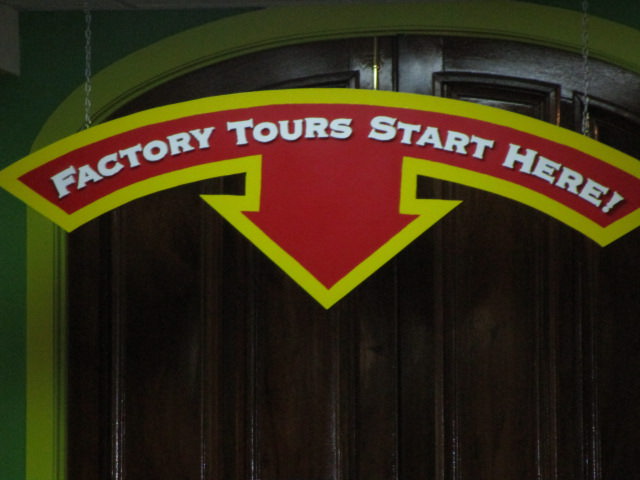 Vermont Teddy Bear factory tour sign start