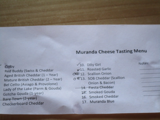 chesse company muranda cheese tasting menu
