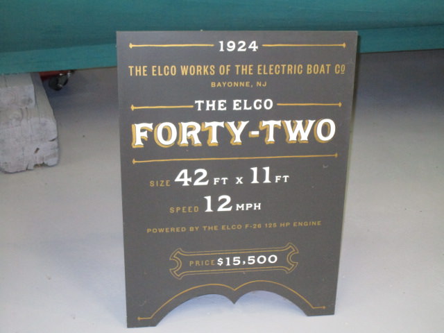 cleveland dodge memorial launch building national motorboat show elco 42 sign for