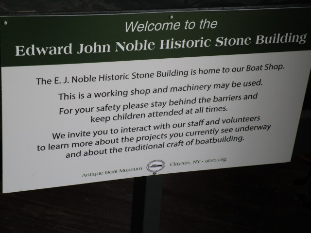 edward john noble welcome sign home to boat shop