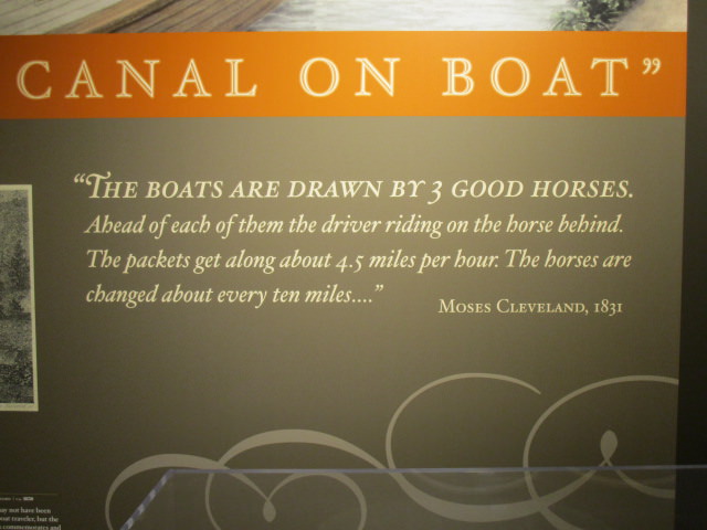 erie canal boat drawn by horses