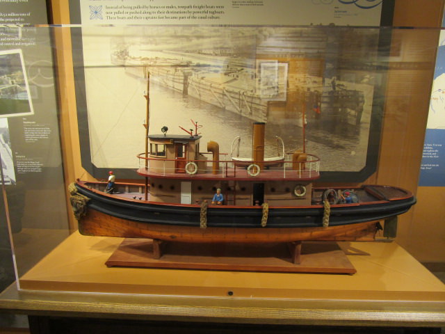 erie canal tow path no more because of barge canal model tug boat