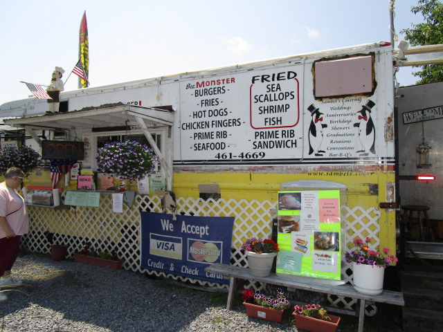 Joes Pond food truck menu side of truck