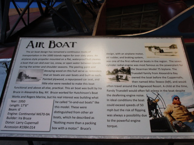 lobby air boat sign explaining