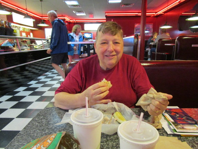 lunchtime barb enjoying hers