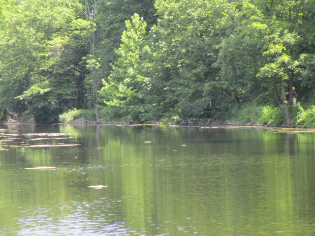 our boat starting down the canal