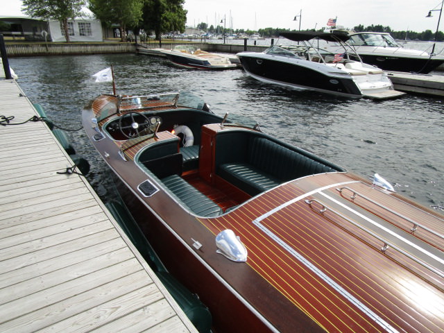our tour boat at dock replica miss 1000 islands looking forward two cockpits