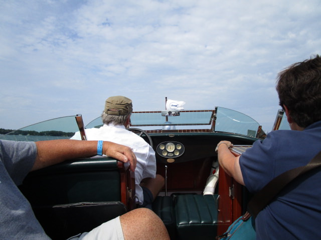 our tour boat away we go