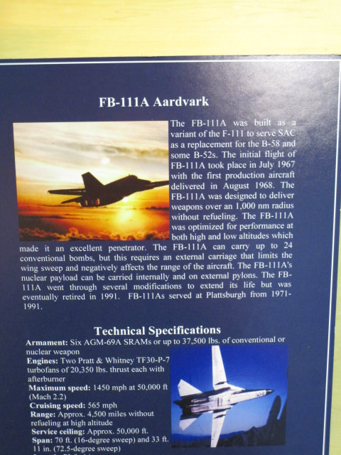 PAFB Museum FB 111 explained