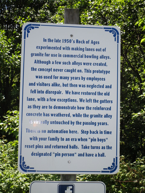 Rock of Ages bowling alley description