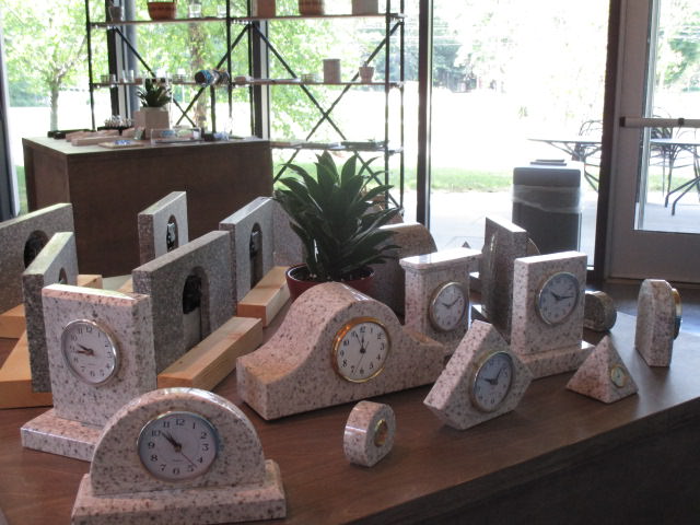 Rock of Ages granite clocks