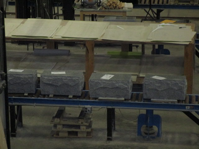 Rock of Ages production floor overall 3 granite blocks with instructions