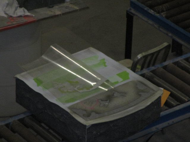 Rock of Ages production floor stencil laid out