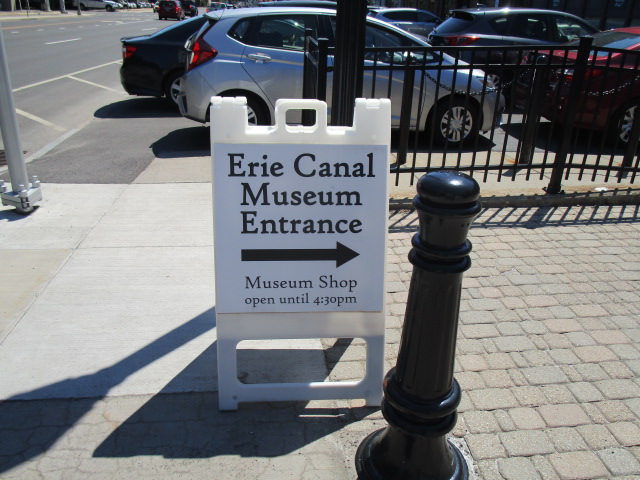 sign erie canal museum entrance