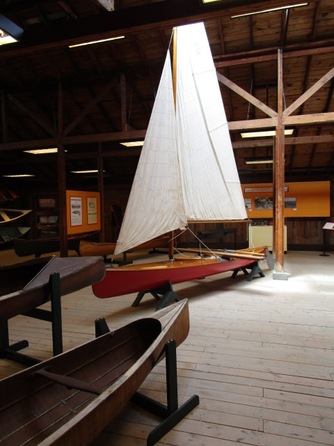 small craft building sailing canoe general view