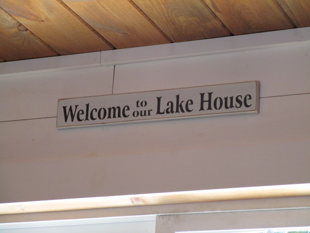 The Lake House sign