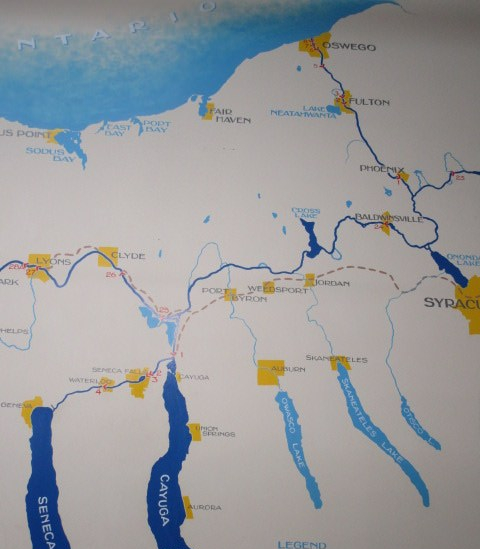 Water Route Locks Cayuga Lake to Lake Ontario