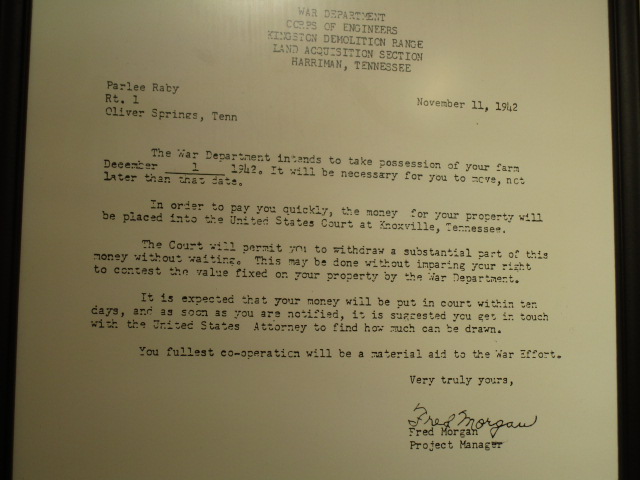 oak ridge displacement picture eviction notice sent to all