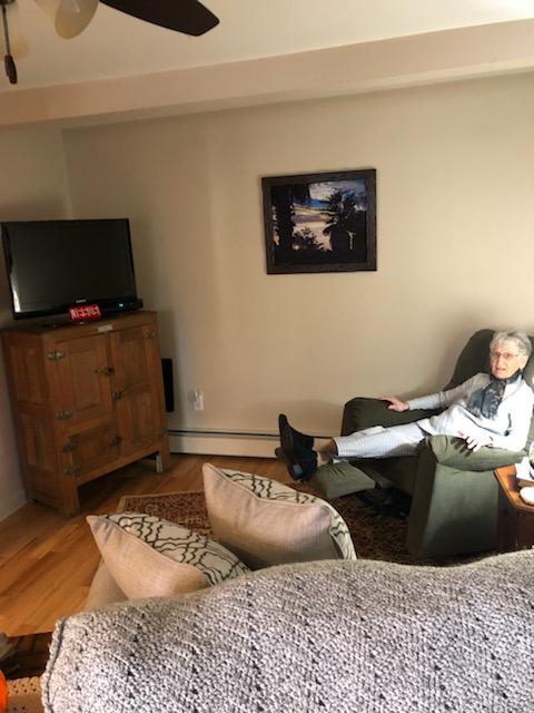 Mom today in her new bedroom