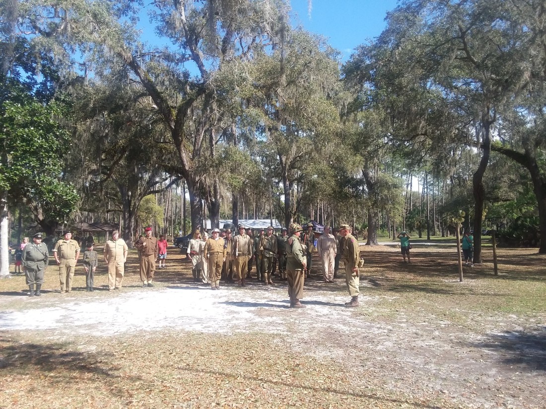 Flag Raising Troops Mustered on Square