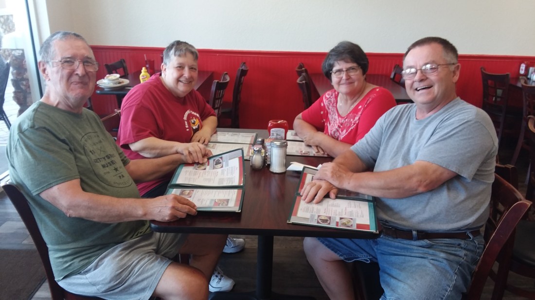 The four of us for lunch