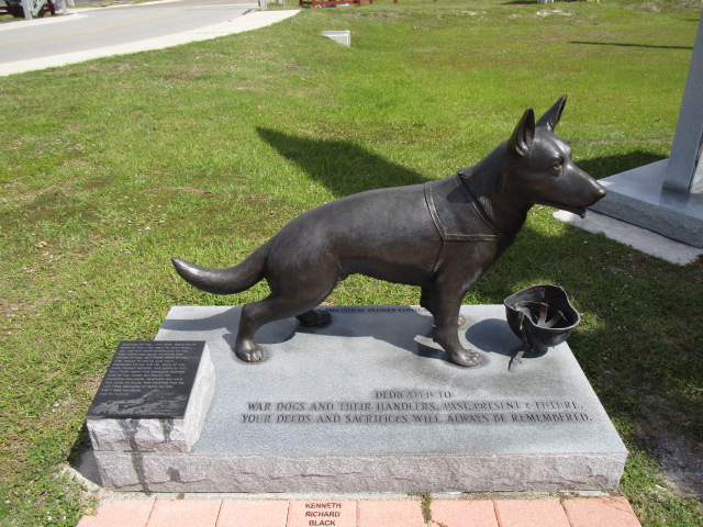 Outside Memorial Plaza honoring dogs 1